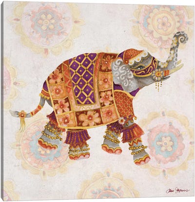 Elephant On Pink I Canvas Art Print