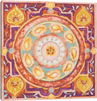 Pink Medallion I Canvas Art Print - Mandala Art