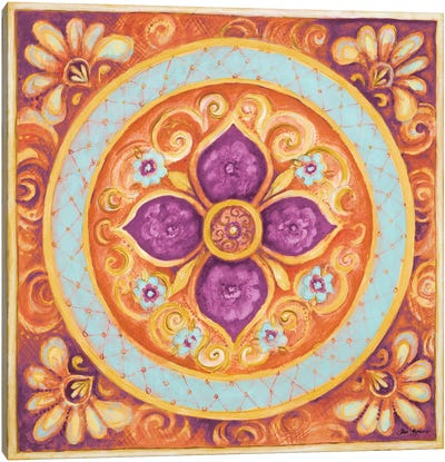 Pink Medallion II Canvas Art Print - Mandala Art