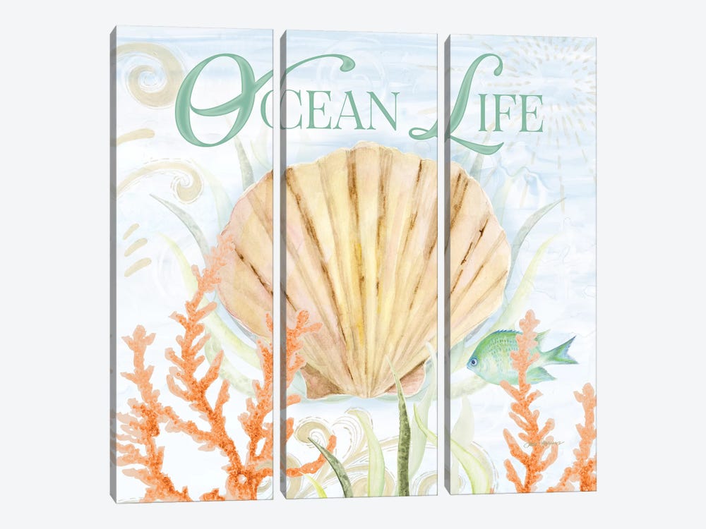 Ocean Life by Janice Gaynor 3-piece Canvas Print