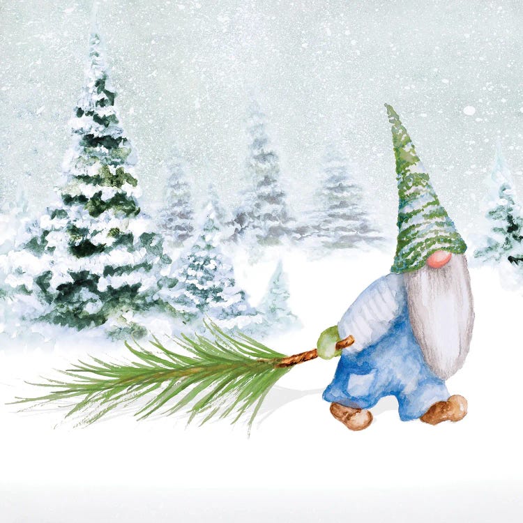 Gnomes on Winter Holiday I by Janice Gaynor wall art