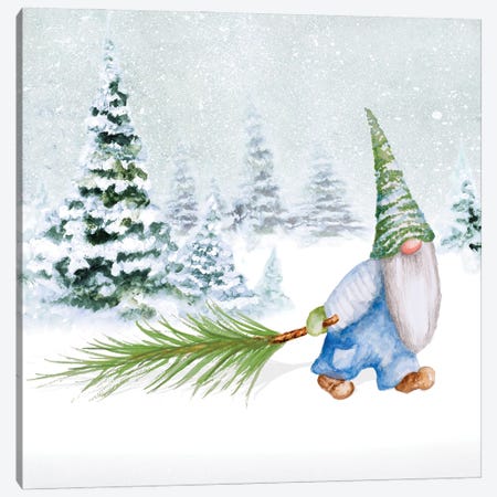 Gnomes on Winter Holiday I Canvas Print #GYN43} by Janice Gaynor Canvas Artwork