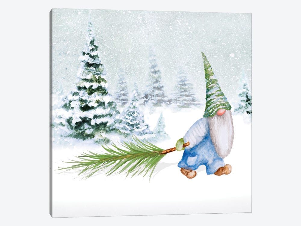 Gnomes on Winter Holiday I by Janice Gaynor 1-piece Canvas Wall Art