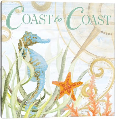 Ocean to Ocean Canvas Art Print - Seahorse Art