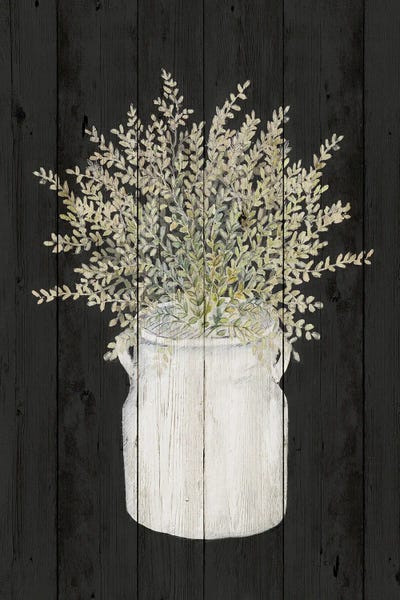 Herbs: Herbs on Black Wood I by Janice Gaynor