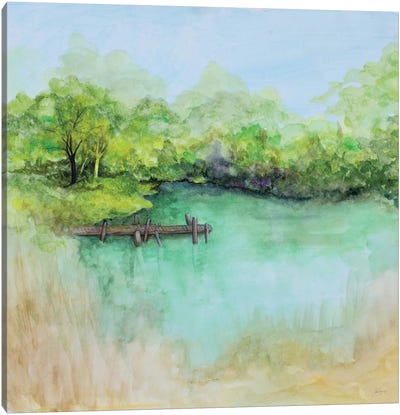Watercolor River Canvas Art Print