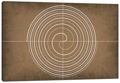 Fermat's Spiral Canvas Art Print - Mathematics Art