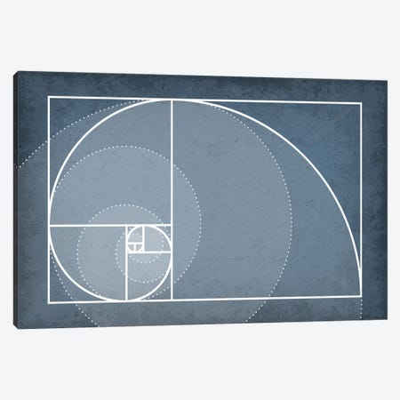 Fibonacci Sequence Spiral Canvas Print #GYO114} by GetYourNerdOn Canvas Print