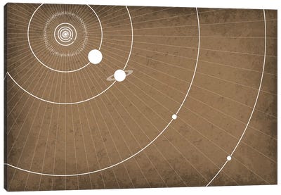Planet Orbits Canvas Art Print - Celestial Maps