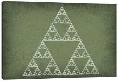 Sierpinski Triangle Fractal Canvas Art Print - Mathematics Art