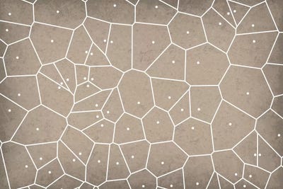 Voronoi Diagram by GetYourNerdOn framed wall art