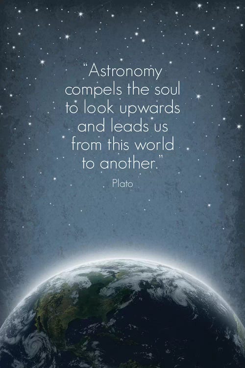 Plato Astronomy Quote Canvas Print by GetYourNerdOn | iCanvas