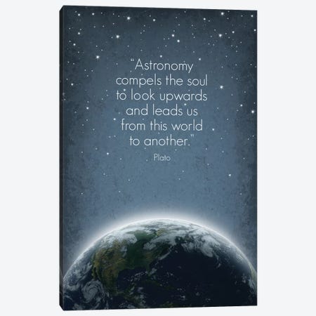 Plato Astronomy Quote Canvas Print #GYO130} by GetYourNerdOn Canvas Wall Art