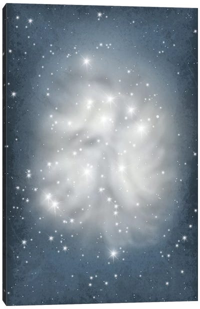 Pleiades Star Cluster Illustration Canvas Art Print - GetYourNerdOn