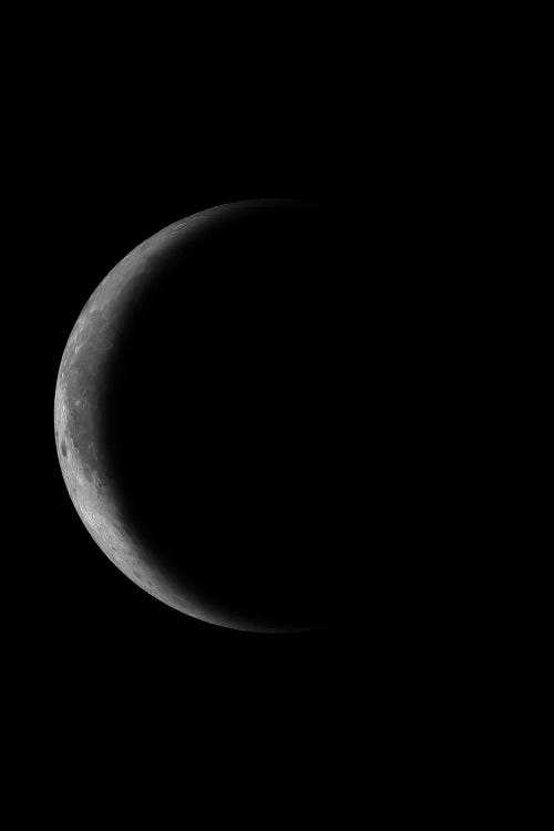 Waning Crescent Moon - Black