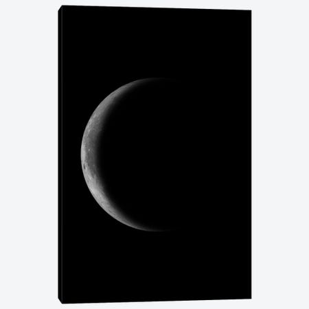 Waning Crescent Moon - Black Canvas Print #GYO132} by GetYourNerdOn Canvas Art