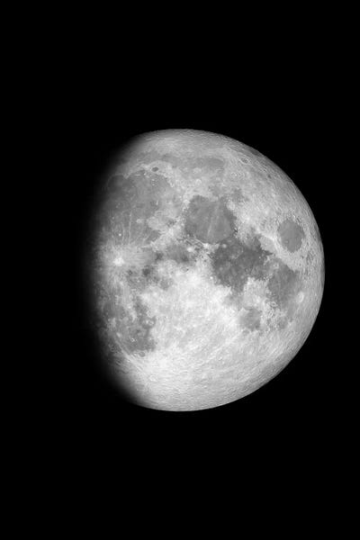 GetYourNerdOn: Waxing Gibbous Moon - Black by GetYourNerdOn