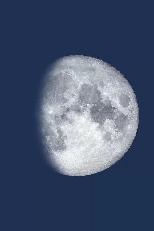 Waxing Gibbous Moon - Blue