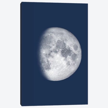 Waxing Gibbous Moon - Blue Canvas Print #GYO140} by GetYourNerdOn Canvas Art Print