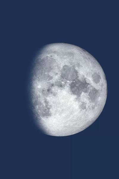 Waxing Gibbous Moon - Blue