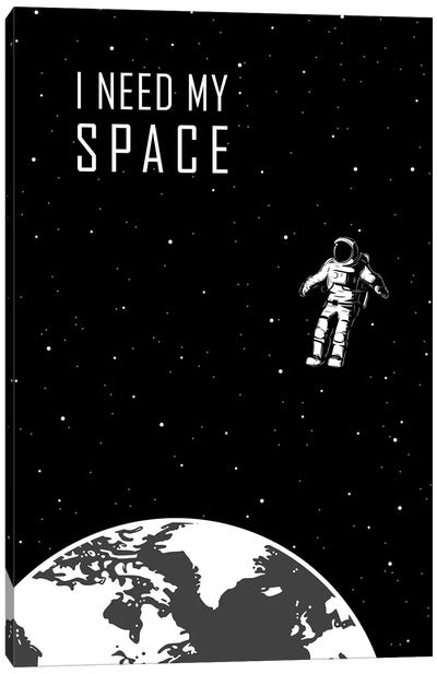 I Need My Space - Black Canvas Art Print - Earth Art
