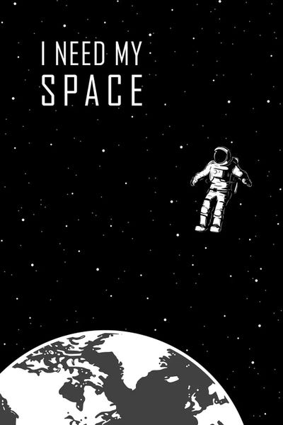 Office Humor: I Need My Space - Black by GetYourNerdOn