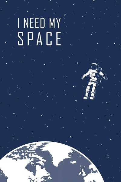 Kids Astronomy & Space Art: I Need My Space - Blue by GetYourNerdOn