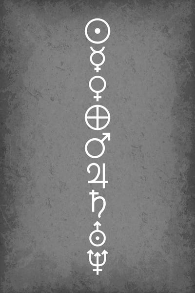 Minimalist Planet Symbols