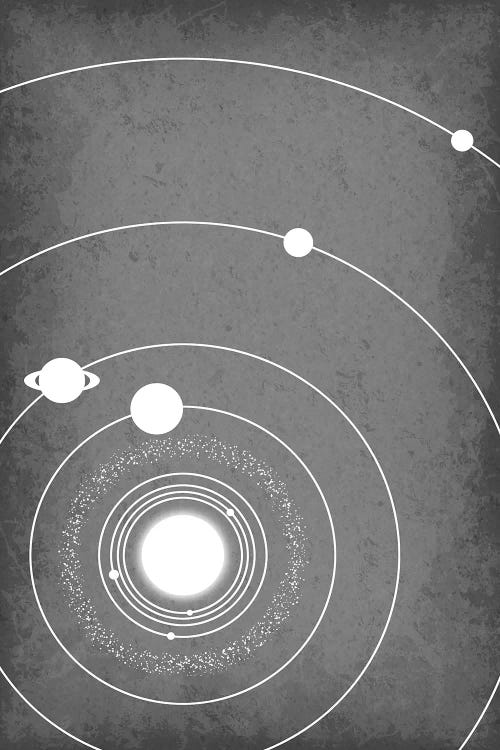 Minimalist Solar System III by GetYourNerdOn wall art