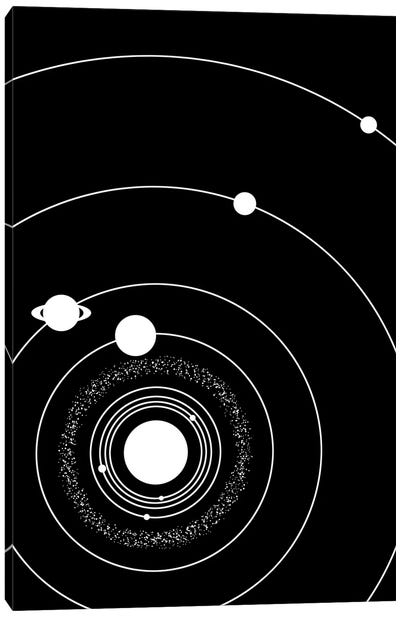 Minimalist Solar System I Canvas Art Print - Solar System