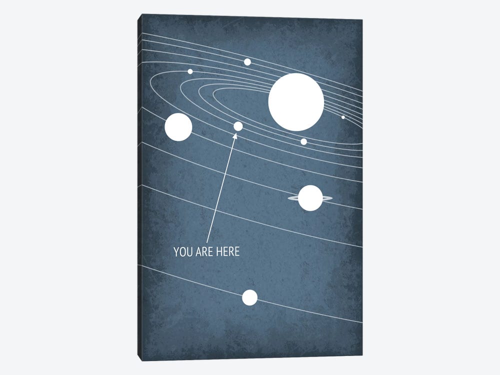 You Are Here - Solar System by GetYourNerdOn 1-piece Canvas Artwork