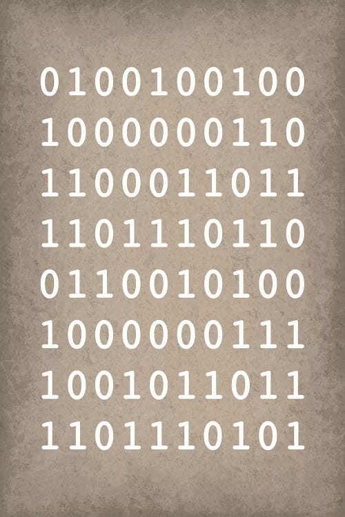 Binary Code "I love you" by GetYourNerdOn wall art