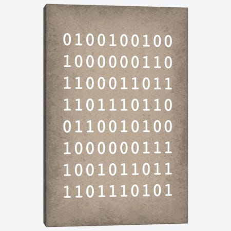 Binary Code "I love you" Canvas Print #GYO161} by GetYourNerdOn Canvas Art Print