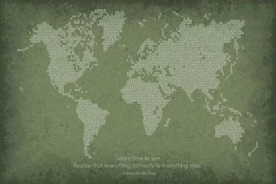 Binary Code World Map by GetYourNerdOn gallery poster