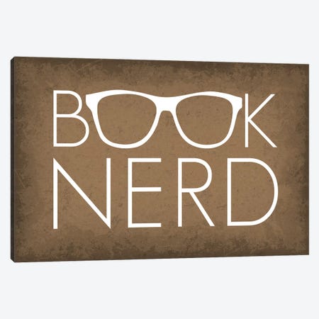 Book Nerd Glasses Canvas Print #GYO164} by GetYourNerdOn Canvas Art