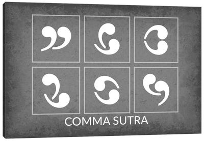 Comma Sutra Canvas Art Print - Witty Humor Art