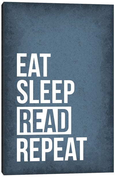 Eat Sleep Read Repeat Canvas Art Print - GetYourNerdOn