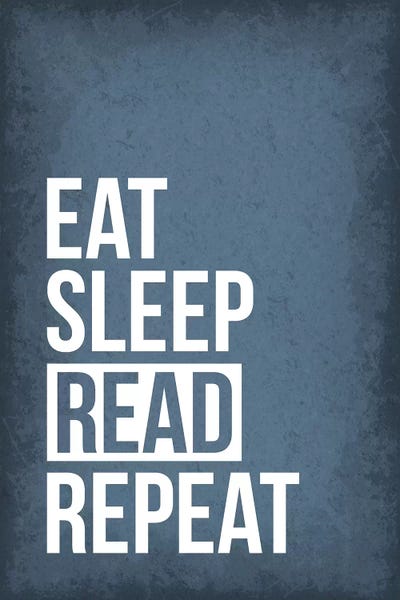 Kids Educational Art: Eat Sleep Read Repeat by GetYourNerdOn