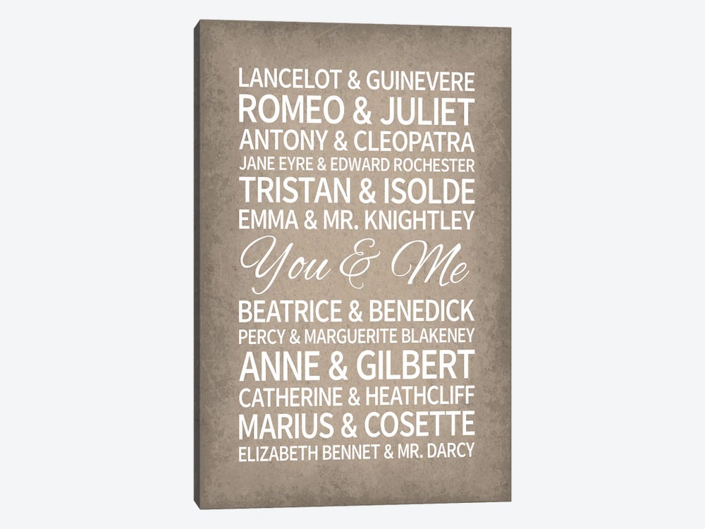Famous Couples in Literature by GetYourNerdOn 1-piece Canvas Print