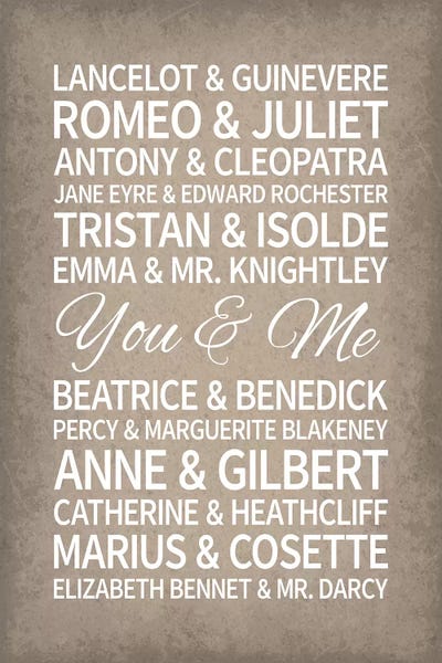 Literature: Famous Couples in Literature by GetYourNerdOn