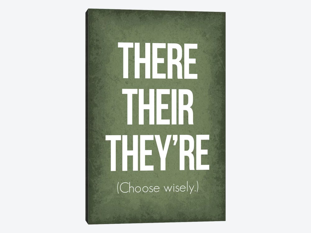 There Their They're by GetYourNerdOn 1-piece Canvas Art Print