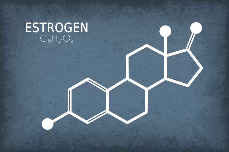 Estrogen Molecule by GetYourNerdOn wall art