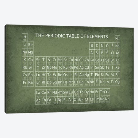 Periodic Table of Elements Canvas Print #GYO178} by GetYourNerdOn Canvas Wall Art