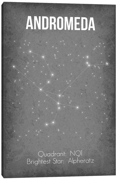 Andromeda Canvas Art Print - Constellation Art