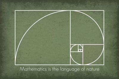 Fibonacci Spiral Math Quote by GetYourNerdOn multi panel art