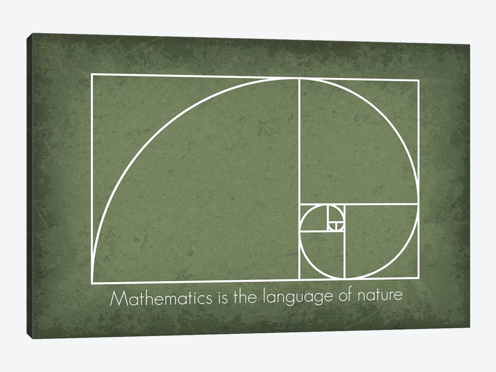 Fibonacci Spiral Math Quote by GetYourNerdOn 1-piece Art Print