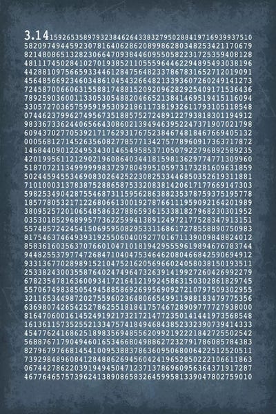 Kids Educational Art: Pi to 2,000 Decimal Places by GetYourNerdOn