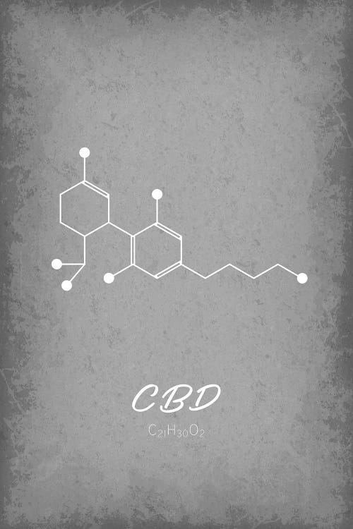 CBD Molecule by GetYourNerdOn wall art