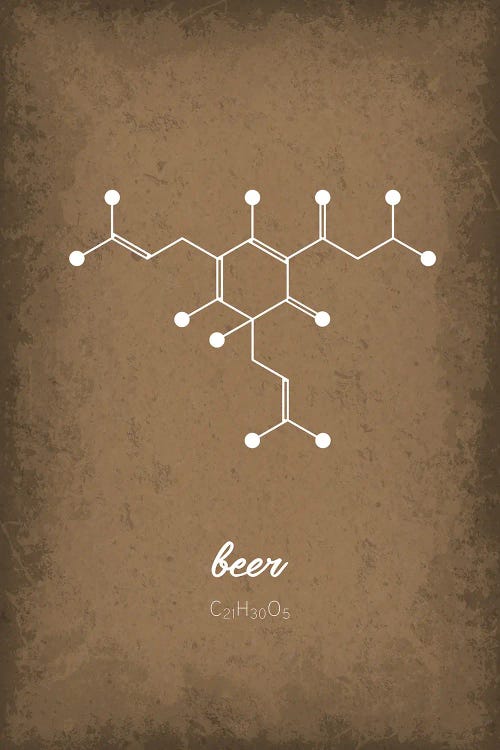 Beer Molecule by GetYourNerdOn wall art