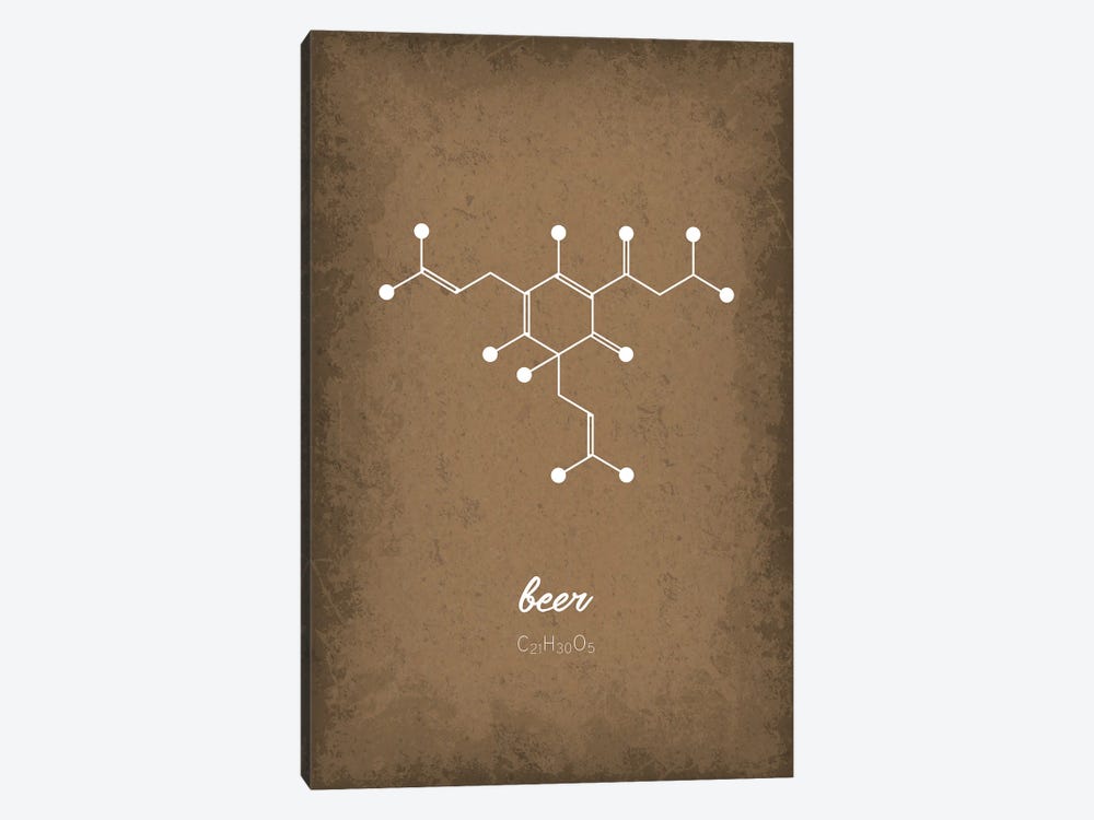 Beer Molecule by GetYourNerdOn 1-piece Canvas Print